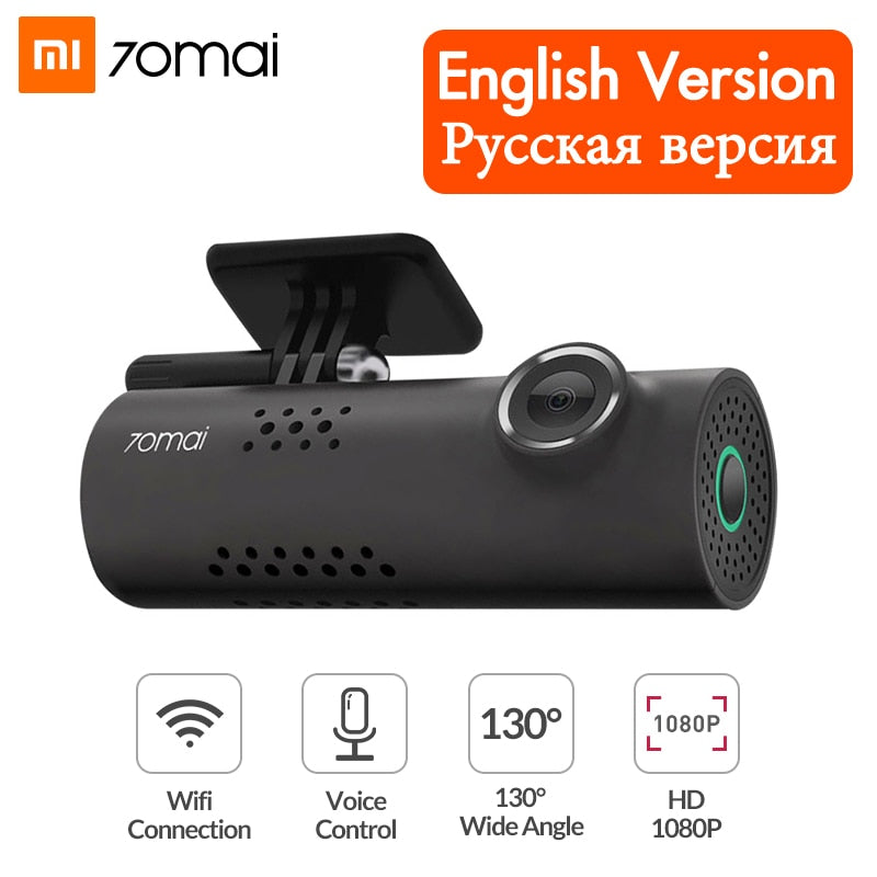 70mai Smart Dash Cam with Built-in Wifi, Featuring Voice Control